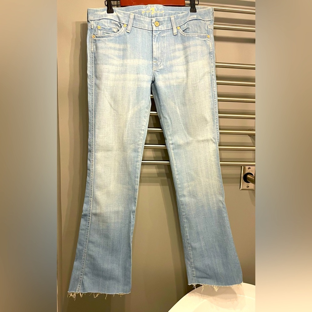 7 for all Mankind Jeans Pink A Pocket Bootcut Light Wash Women's Size 31